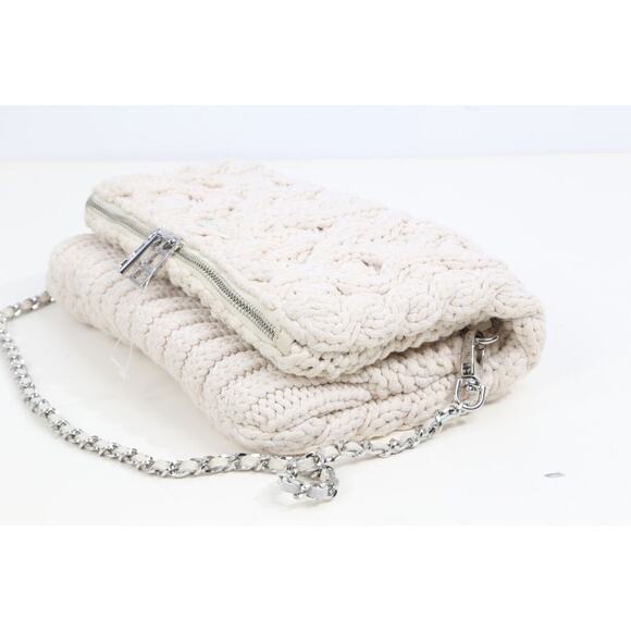 Zadig & Voltaire Rock Knitted Ivory Macramé Chain Shoulder Bag - Picture 14 of 16